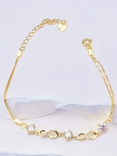 Elegant Moissanite Daily Bracelet |18K Gold