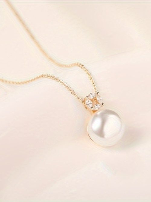 Luxury Diamond Pearls Necklace |Silver