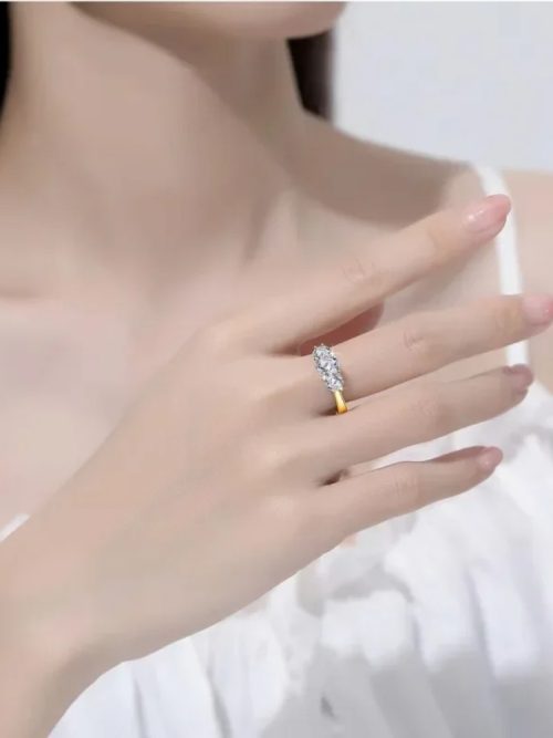 Moissanite Wedding Eternity Ring |Gold